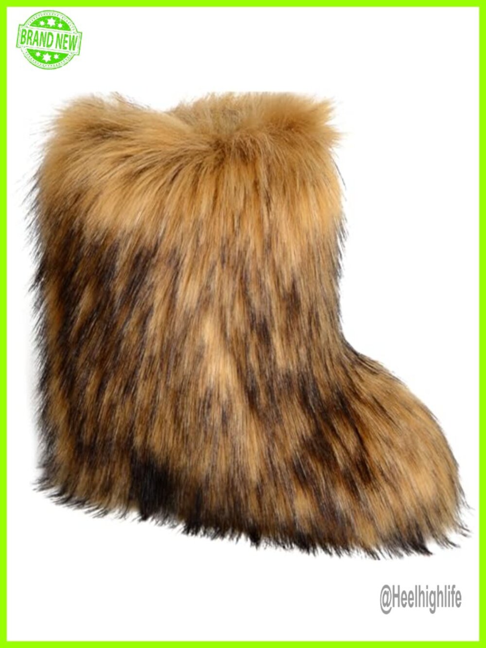 Women's Knee-High Faux Fur Snow Boots Winter Warm Fluffy Boots
